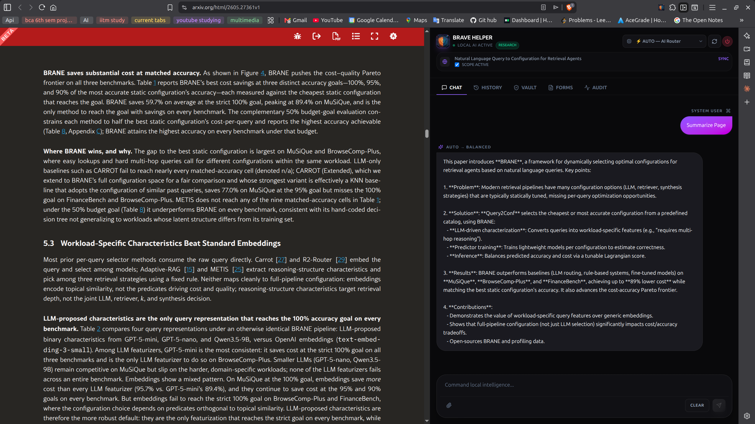 Page summary