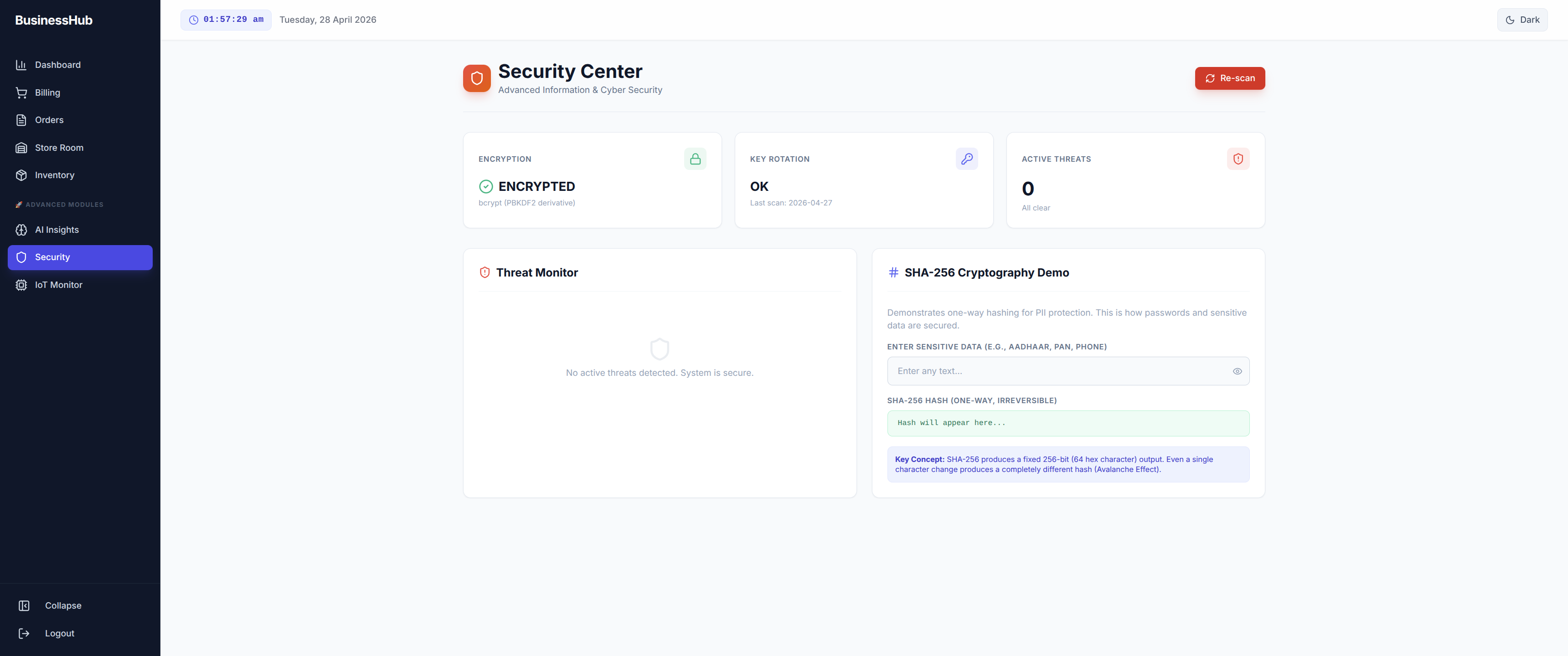 Live system testing