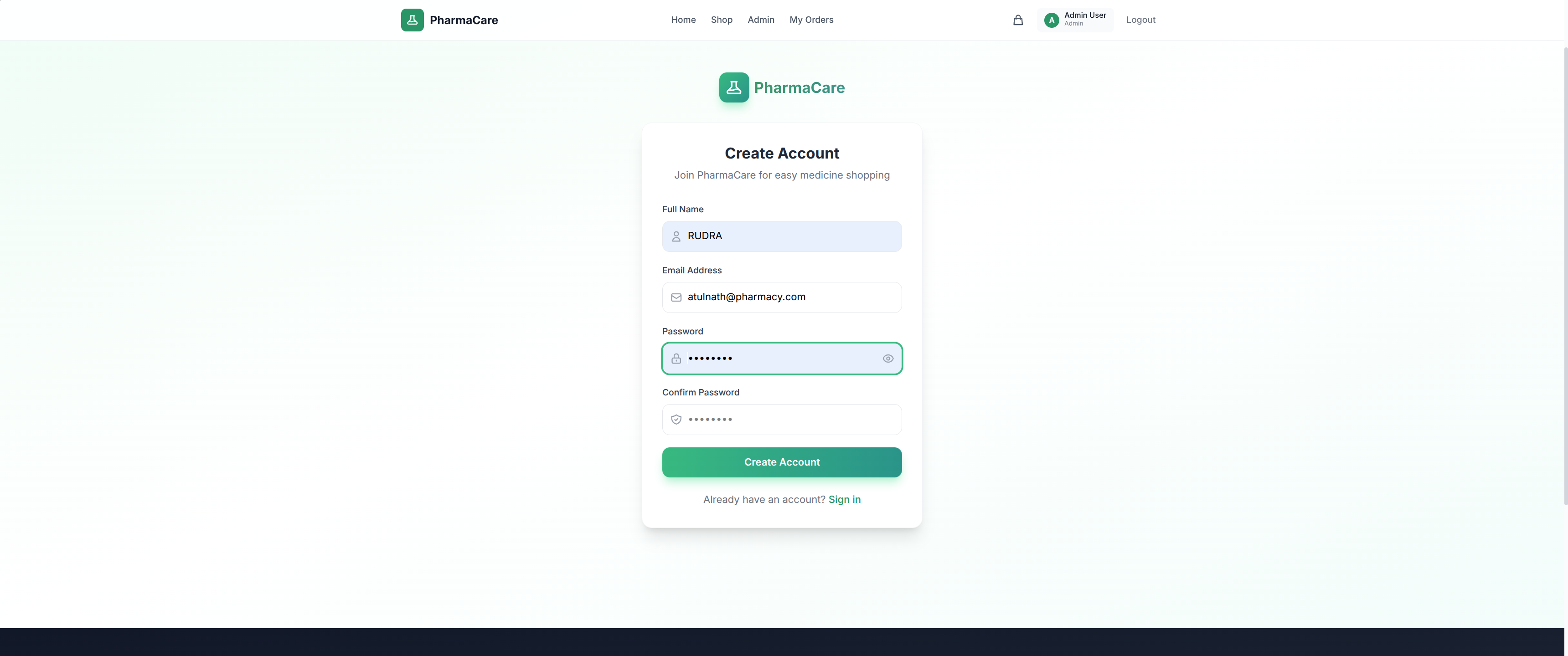 Signup